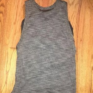 Lululemon Size 6 Grey Tank with Sports Bra